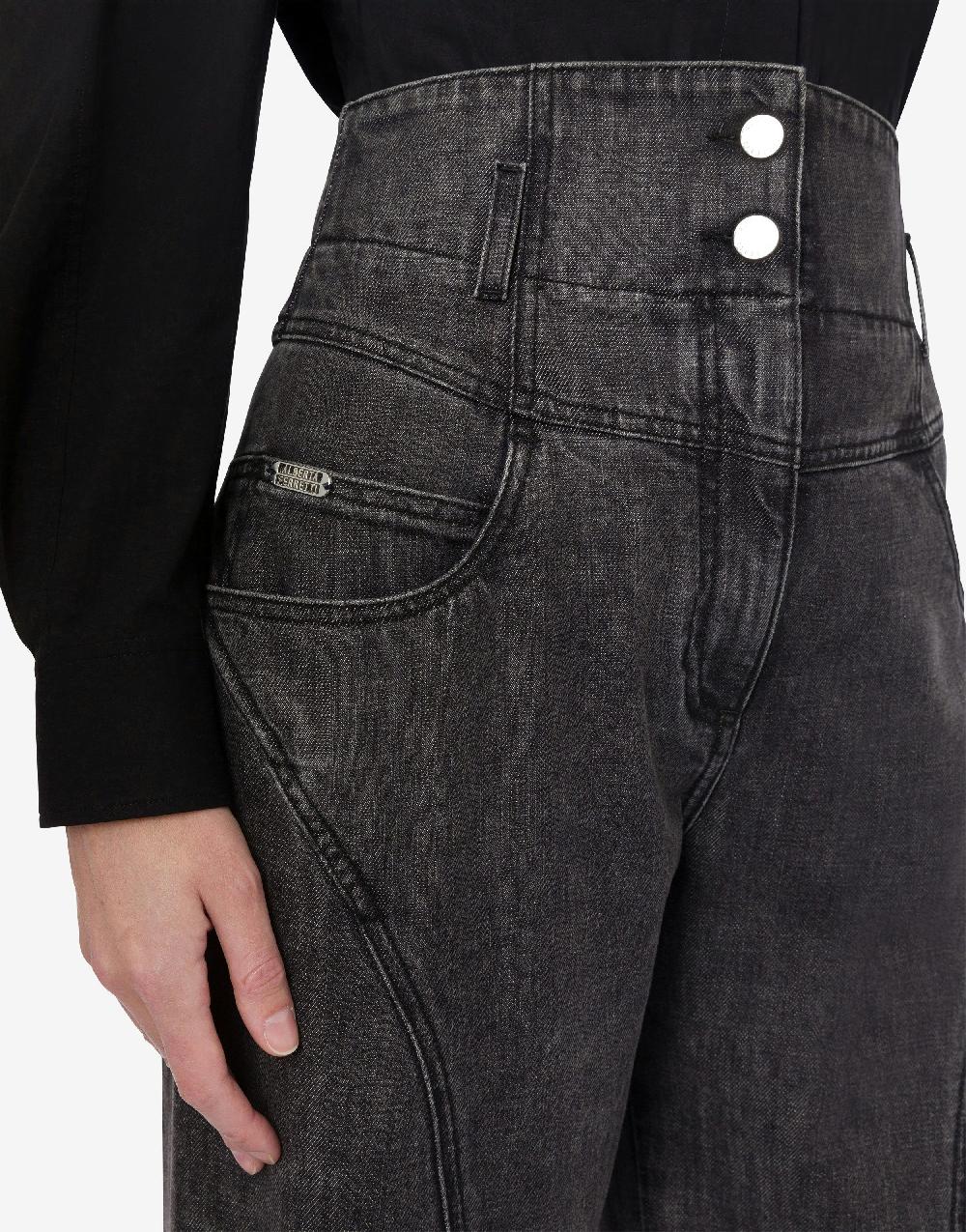 Alberta Ferretti Pantalone in denim marmorizzato Fino al 50% di sconto