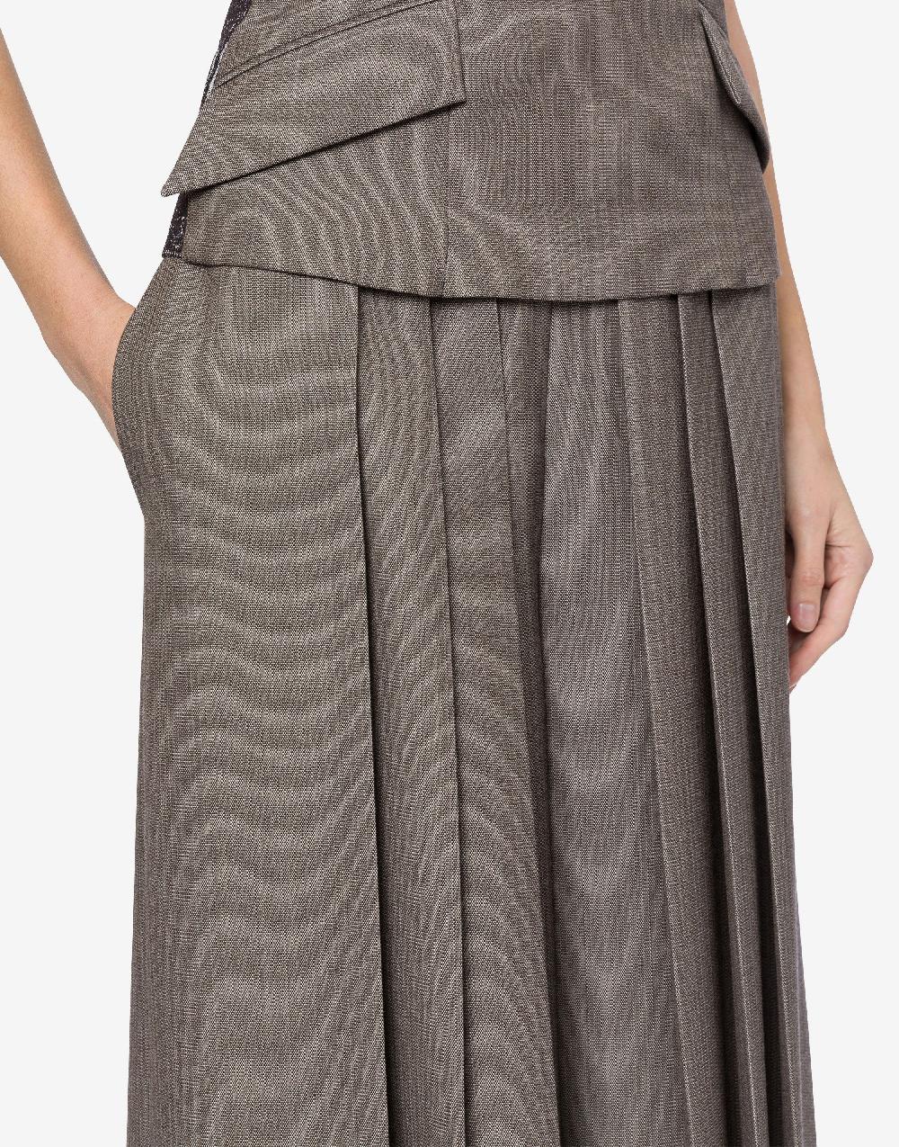 Alberta Ferretti Pantalone in tweed di lana con pieghe Fino al 65% di sconto