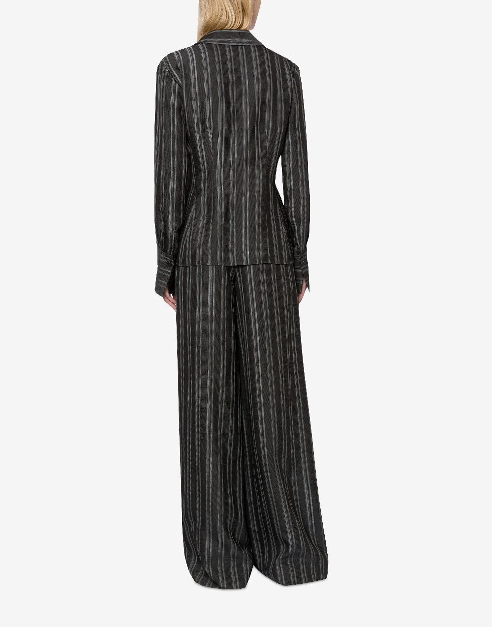 Alberta Ferretti Camicia in saglia di viscosa rigata Offerta speciale della fabbrica