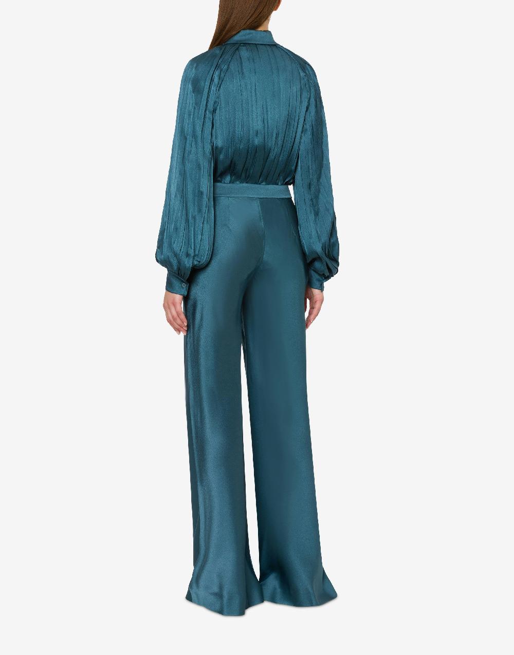 Alberta Ferretti Pantalone flare in raso Sconti questo mese