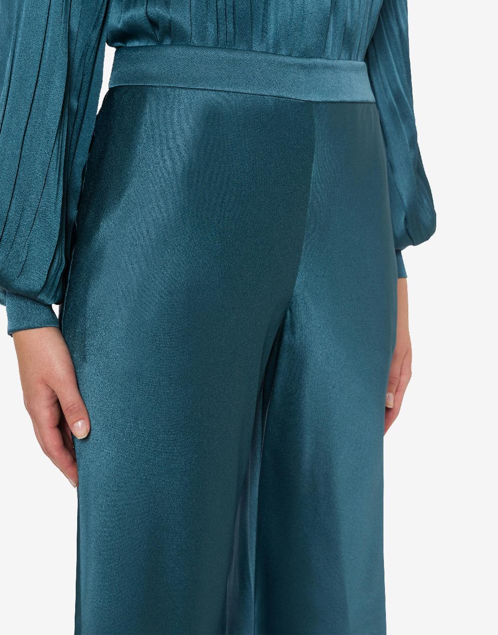 Alberta Ferretti Pantalone flare in raso Sconti questo mese