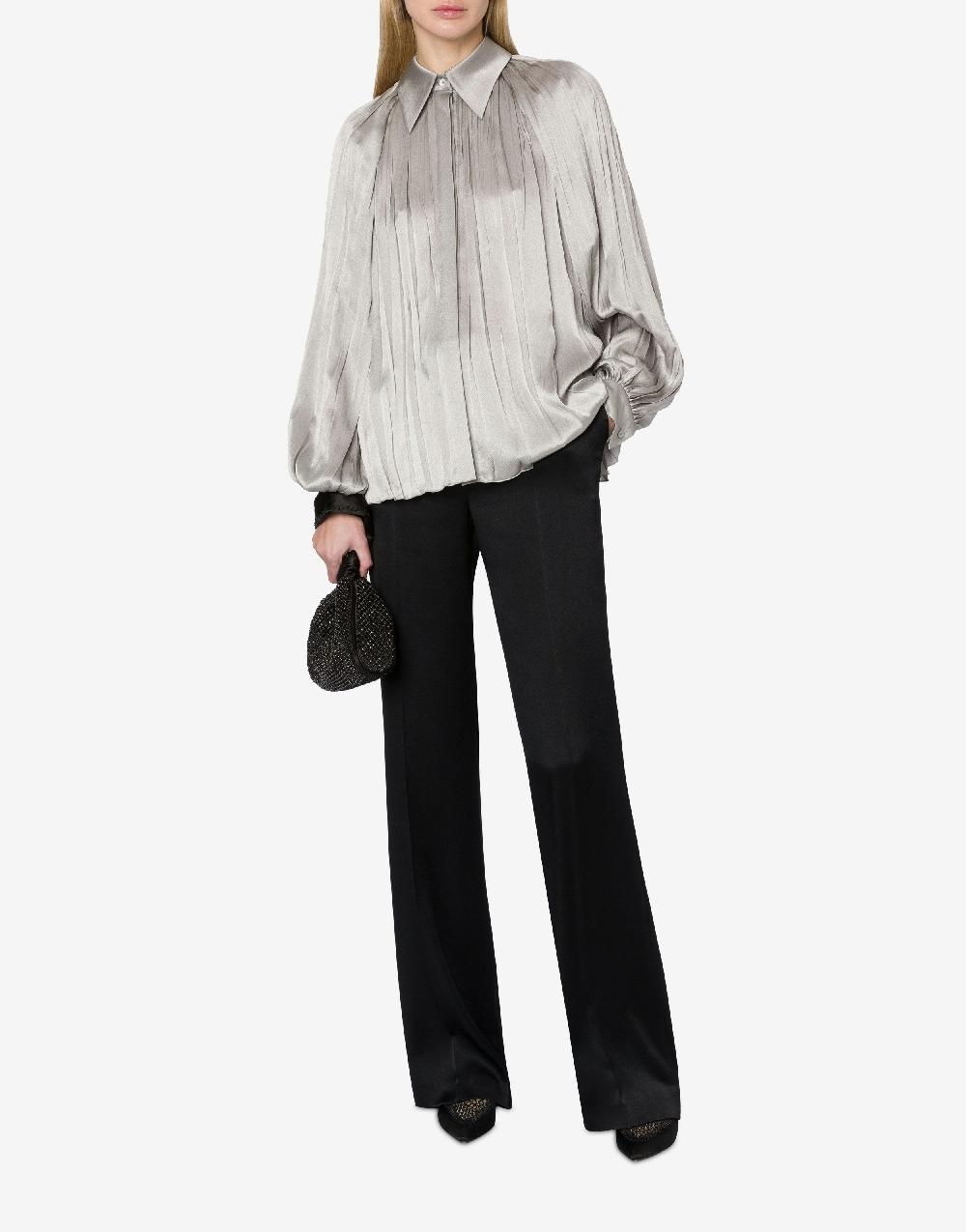 Alberta Ferretti Camicia in raso plissé 2025