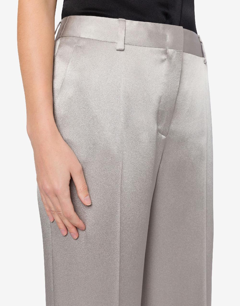 Alberta Ferretti Pantalone sartoriale in raso Italy