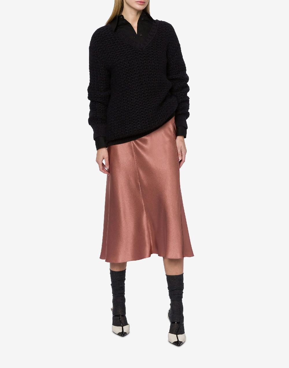 Alberta Ferretti Gonna longuette in raso Promozione