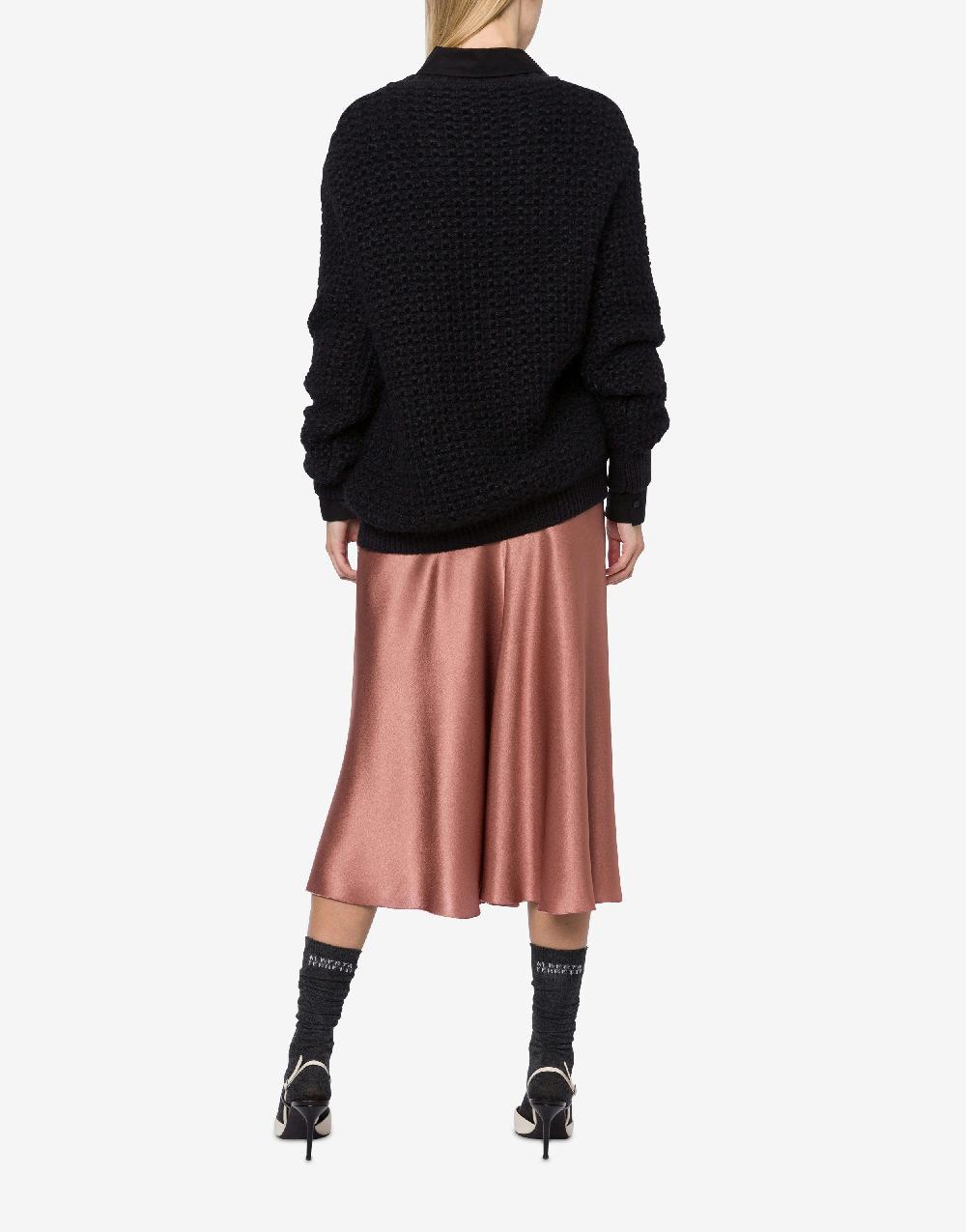 Alberta Ferretti Gonna longuette in raso Promozione