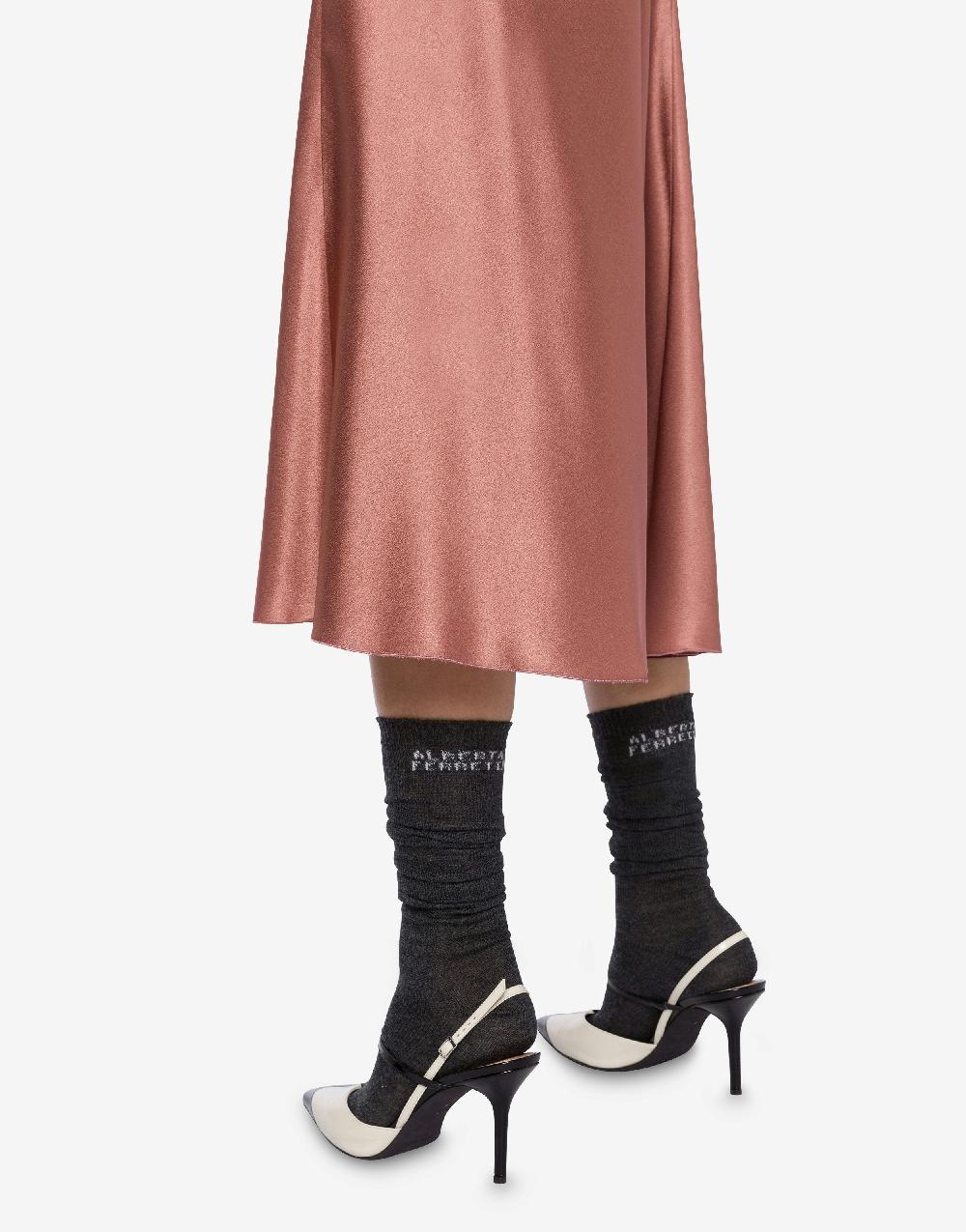 Alberta Ferretti Gonna longuette in raso Promozione