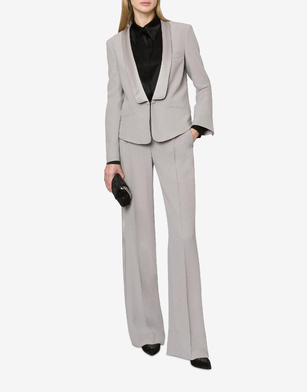 Alberta Ferretti Giacca smoking in enver satin Pezzi Unici