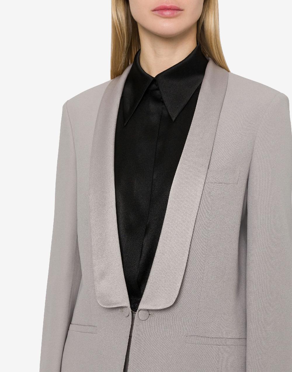 Alberta Ferretti Giacca smoking in enver satin Pezzi Unici