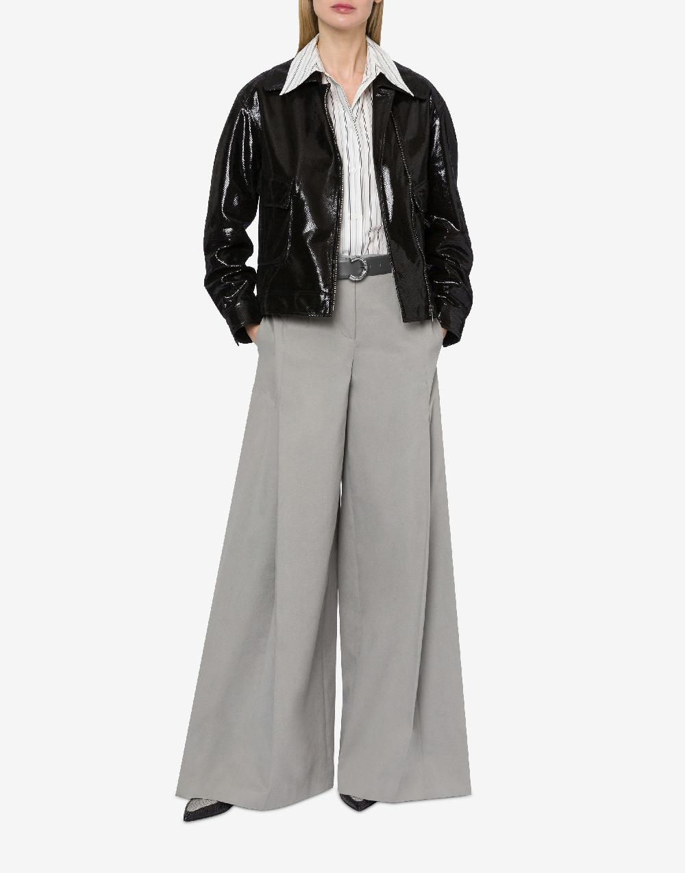 Alberta Ferretti Giacca biker in suede stampa Snake Soddisfazione Garantita