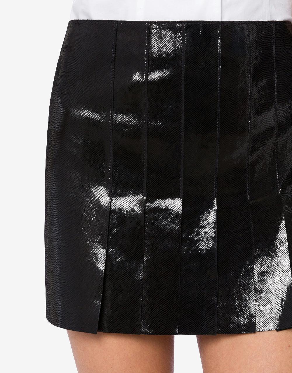 Alberta Ferretti Minigonna in suede con stampa Snake Qualità Garantita