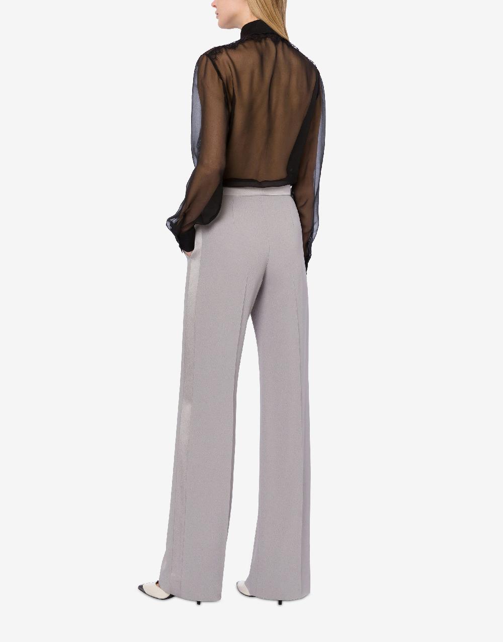 Alberta Ferretti Camicia in chiffon organico con pizzo Negozi Online