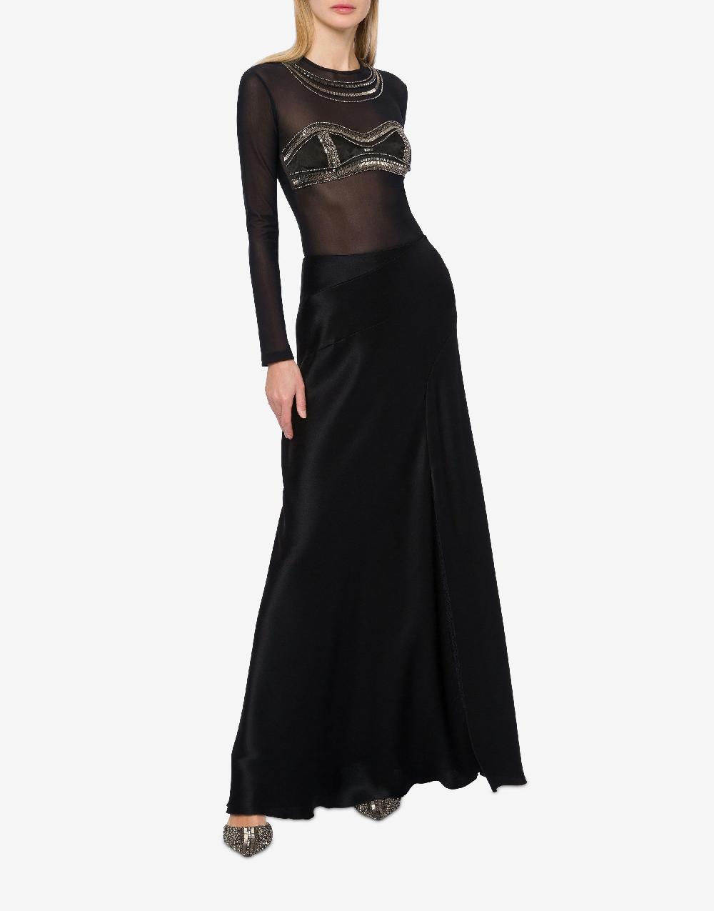 Alberta Ferretti Gonna lunga in raso Acquista Ora