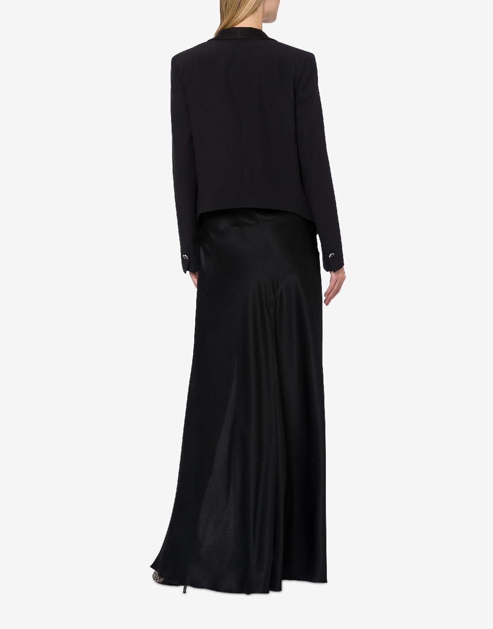 Alberta Ferretti Giacca smoking in enver satin Consegna Veloce