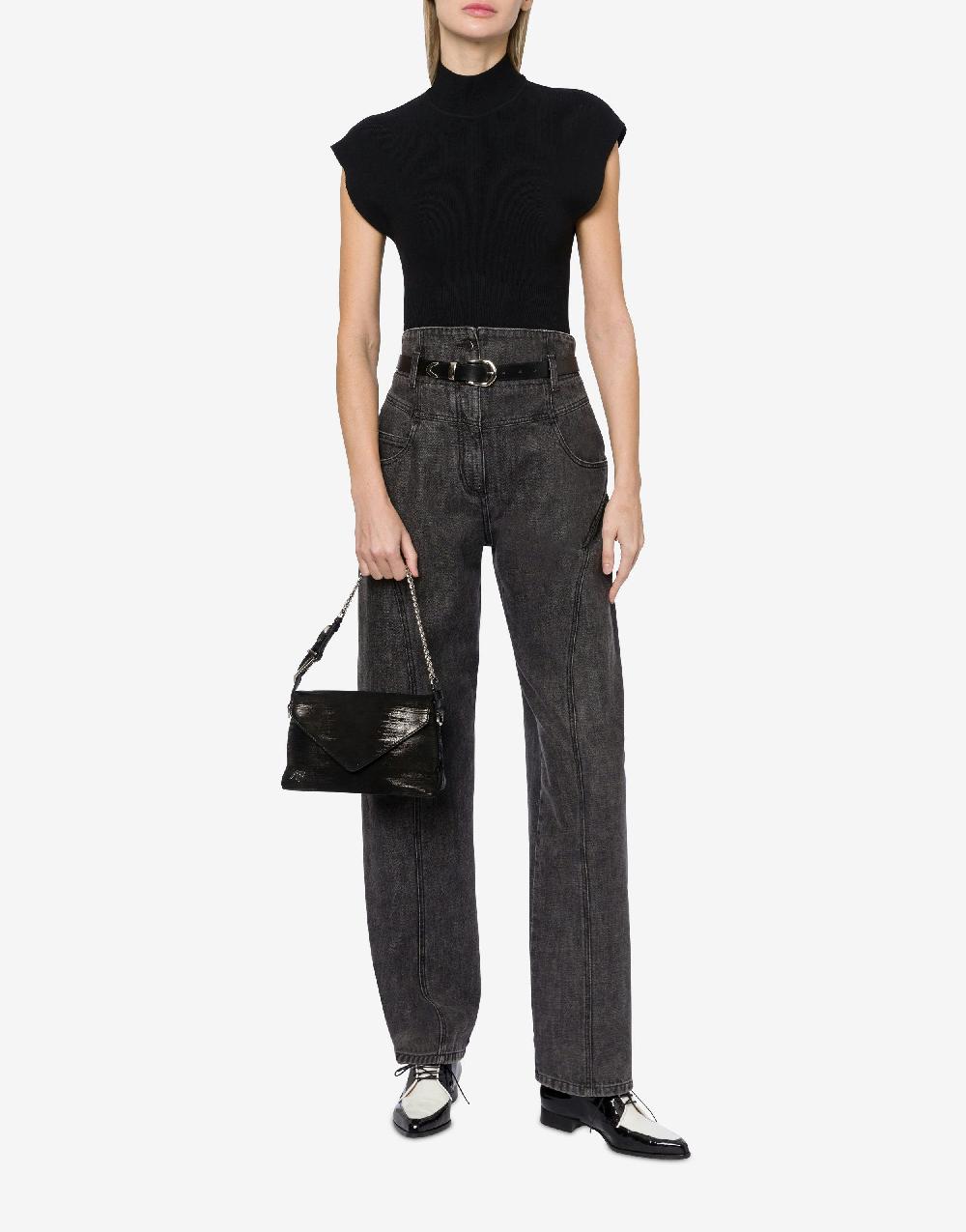 Alberta Ferretti Top a collo alto in maglia stretch Promozione Limitata