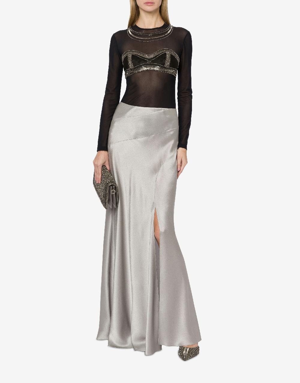 Alberta Ferretti Gonna lunga in raso Online