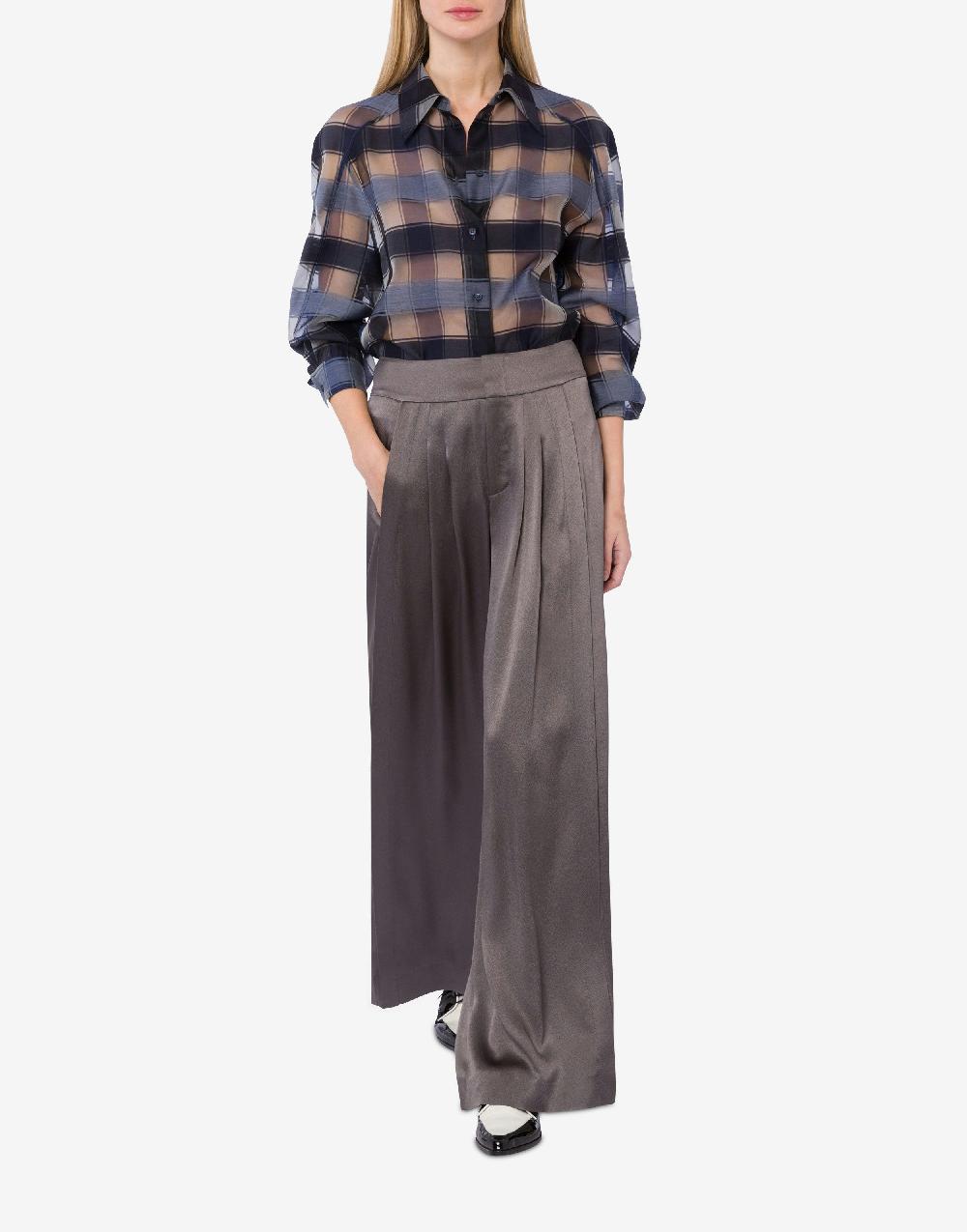 Alberta Ferretti Pantalone in raso con pieghe In Vendita