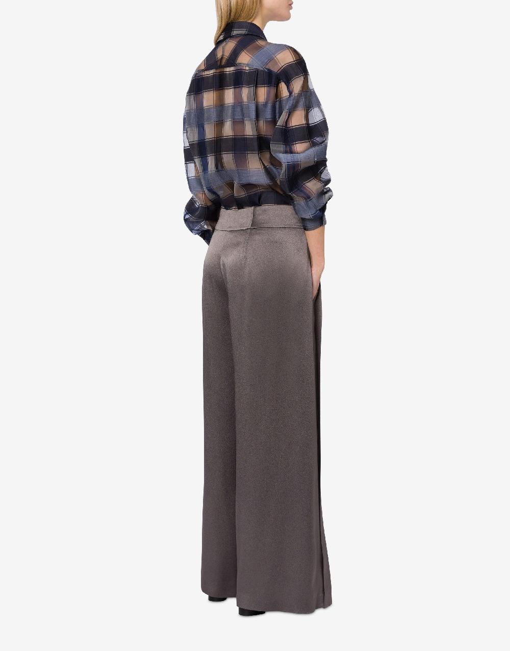 Alberta Ferretti Pantalone in raso con pieghe In Vendita