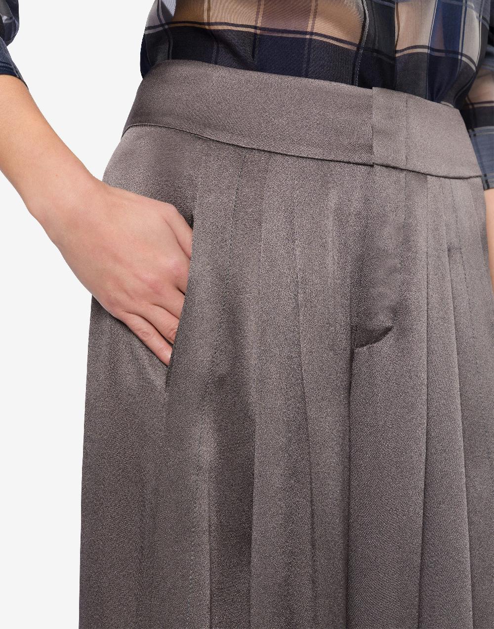 Alberta Ferretti Pantalone in raso con pieghe In Vendita