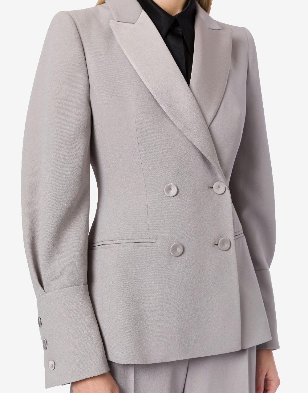 Alberta Ferretti Giacca doppiopetto in enver satin Hotsell