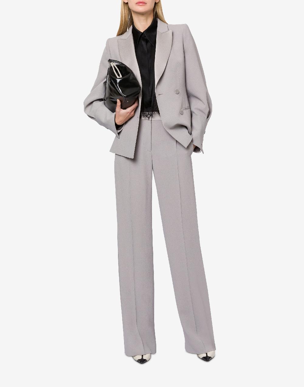 Alberta Ferretti Pantalone a vita bassa in enver satin Vendita Calda