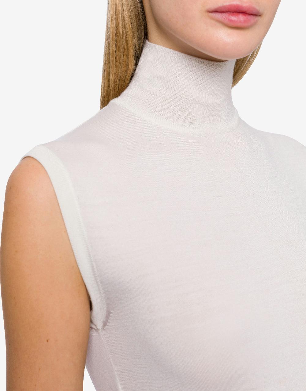 Alberta Ferretti Top a collo alto in lana e seta I Più Venduti