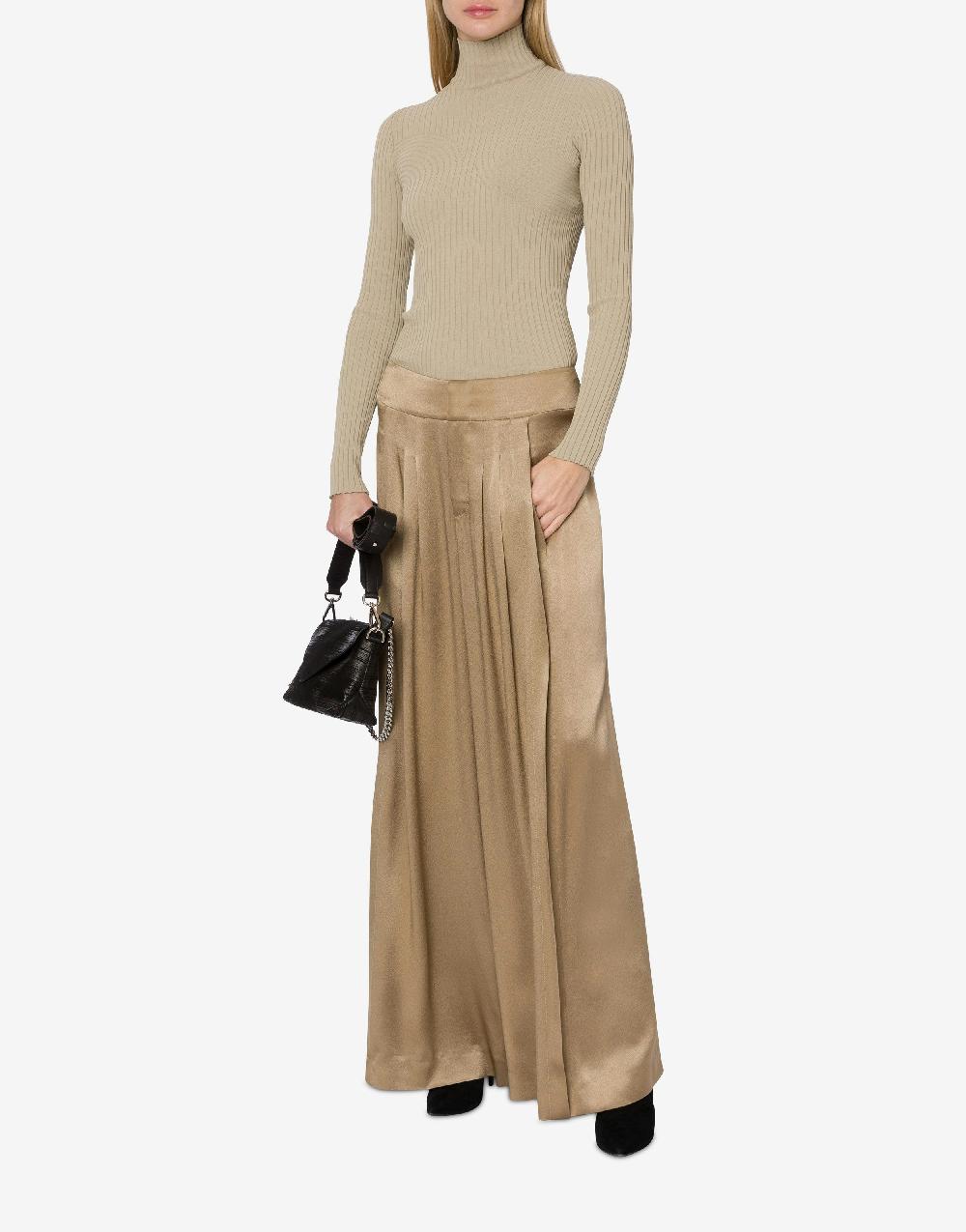 Alberta Ferretti Pantalone in raso con pieghe Prezzo di fabbrica