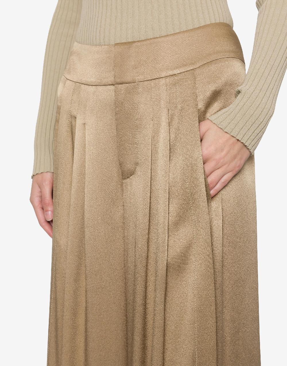 Alberta Ferretti Pantalone in raso con pieghe Prezzo di fabbrica
