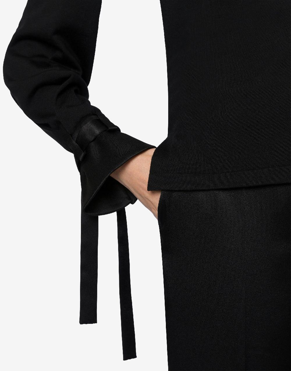Alberta Ferretti Maglia in lana con nastri in raso Vendite stagionali