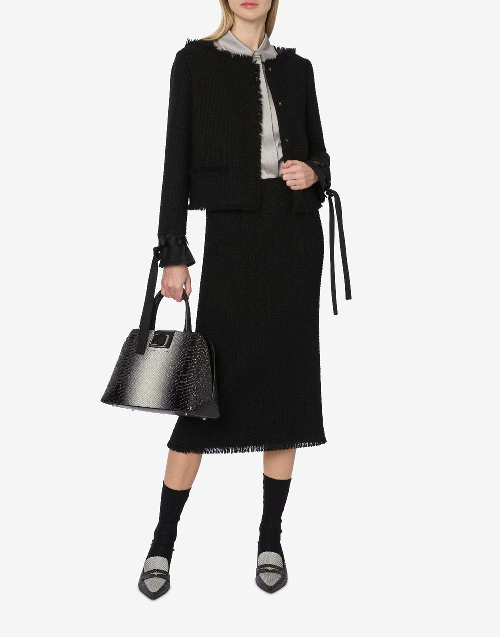 Alberta Ferretti Gonna longuette in stuoia di lana Cyber Monday