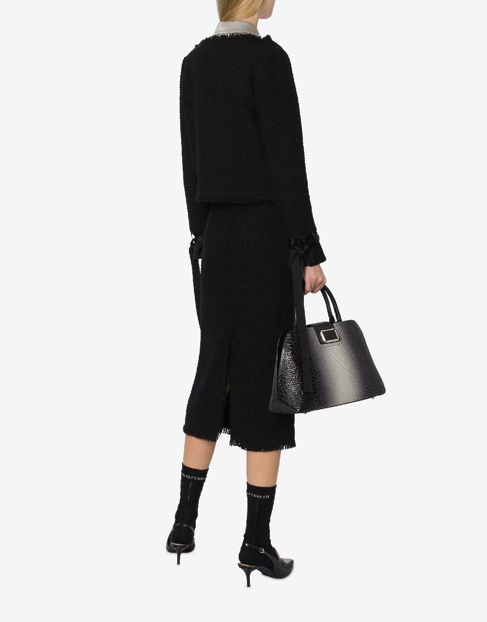 Alberta Ferretti Gonna longuette in stuoia di lana Cyber Monday