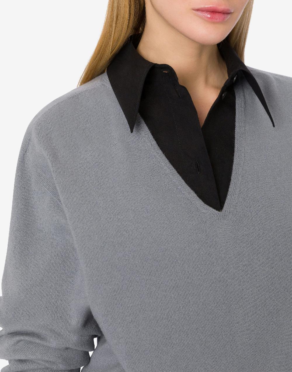 Alberta Ferretti Maglia oversize in misto cashmere e lana Offerta San Valentino