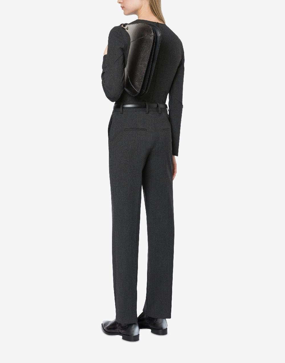 Alberta Ferretti Pantalone in twill di lana stretch Vendita calda