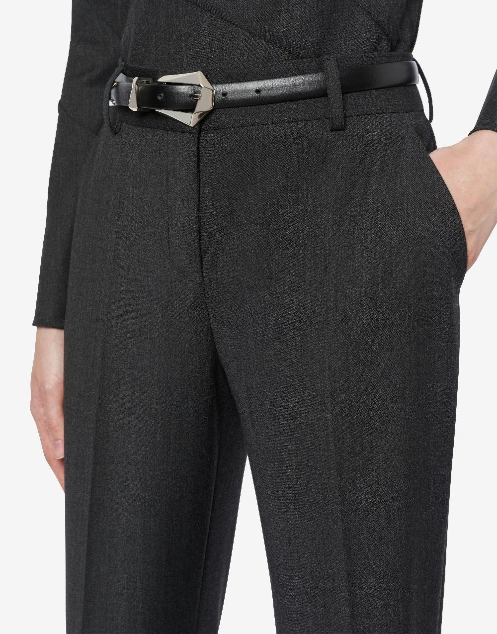 Alberta Ferretti Pantalone in twill di lana stretch Vendita calda