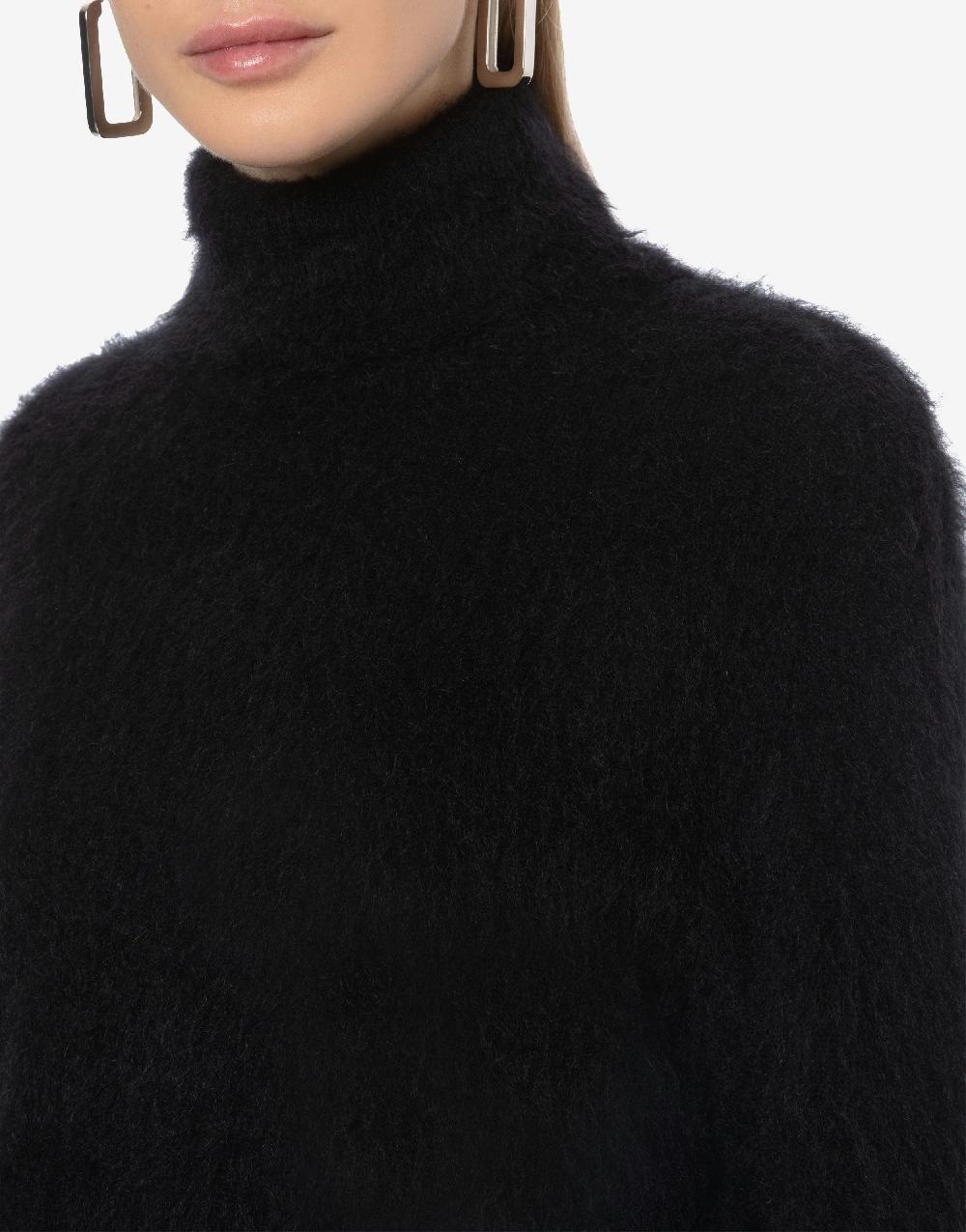 Alberta Ferretti Maglione con collo alto in mohair superkid Offerta migliore