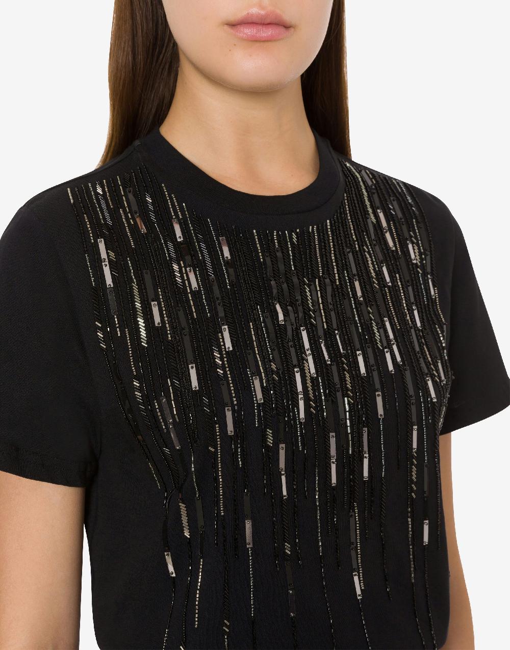 Alberta Ferretti T-shirt con perline e paillettes degradé Latest fashion