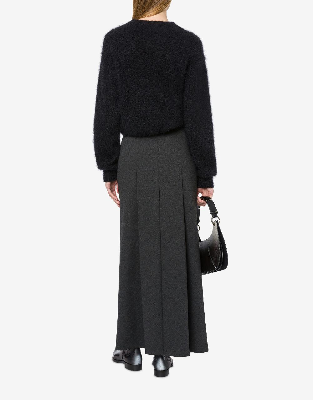 Alberta Ferretti Maglione in mohair superkid con logo Offerta temporanea