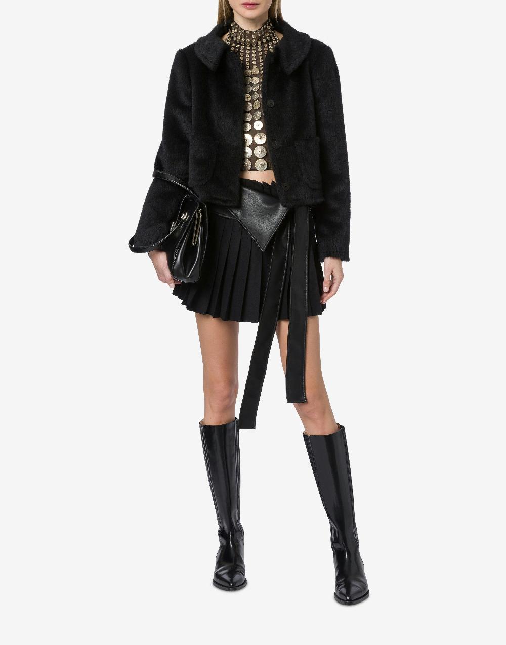 Alberta Ferretti Giacca corta in alpaca Grandi sconti