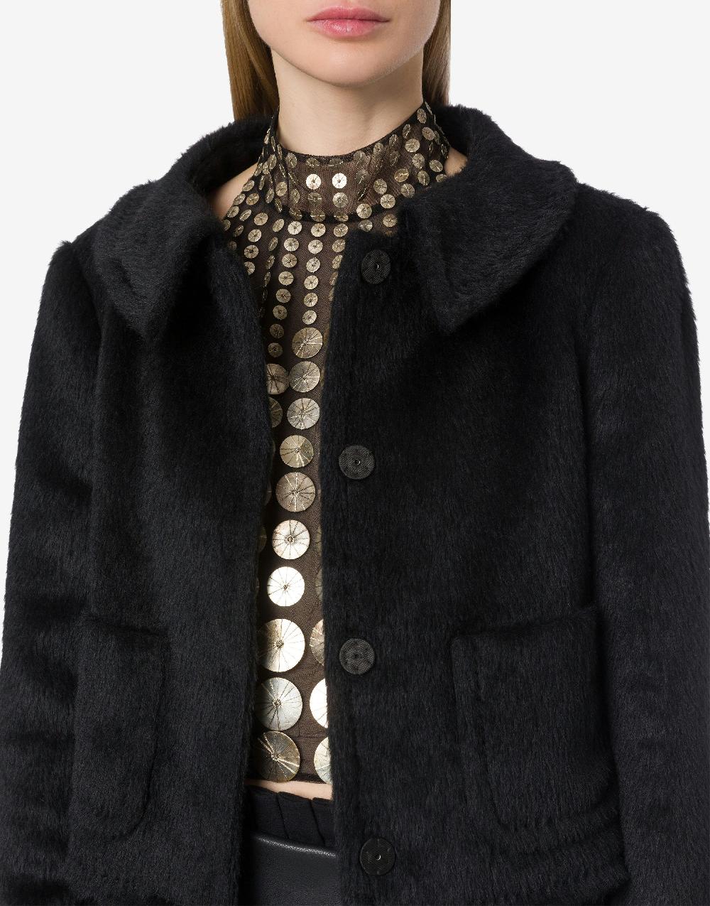 Alberta Ferretti Giacca corta in alpaca Grandi sconti
