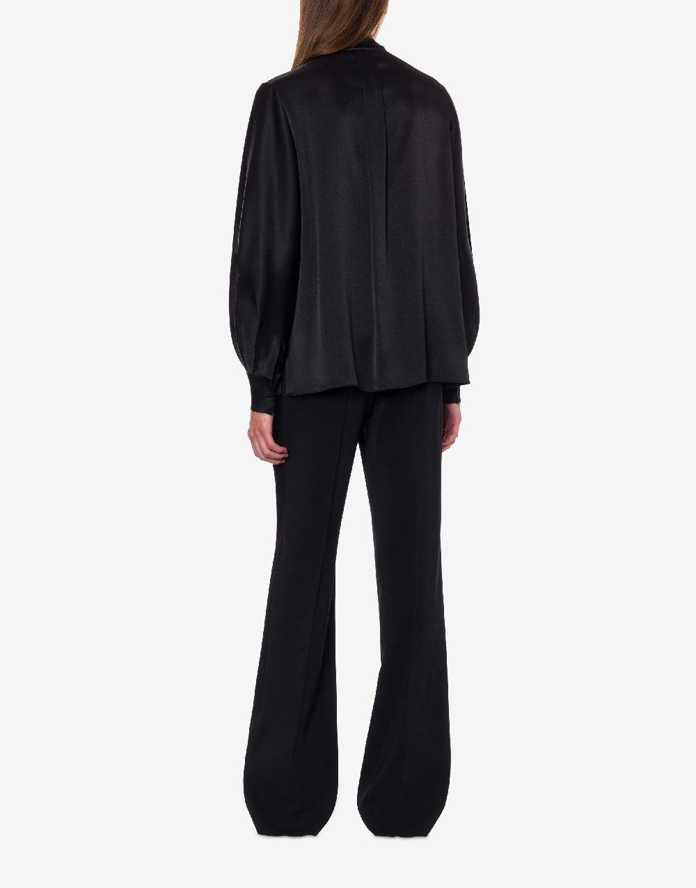 Alberta Ferretti Camicia in raso con collo lavallière Bestseller