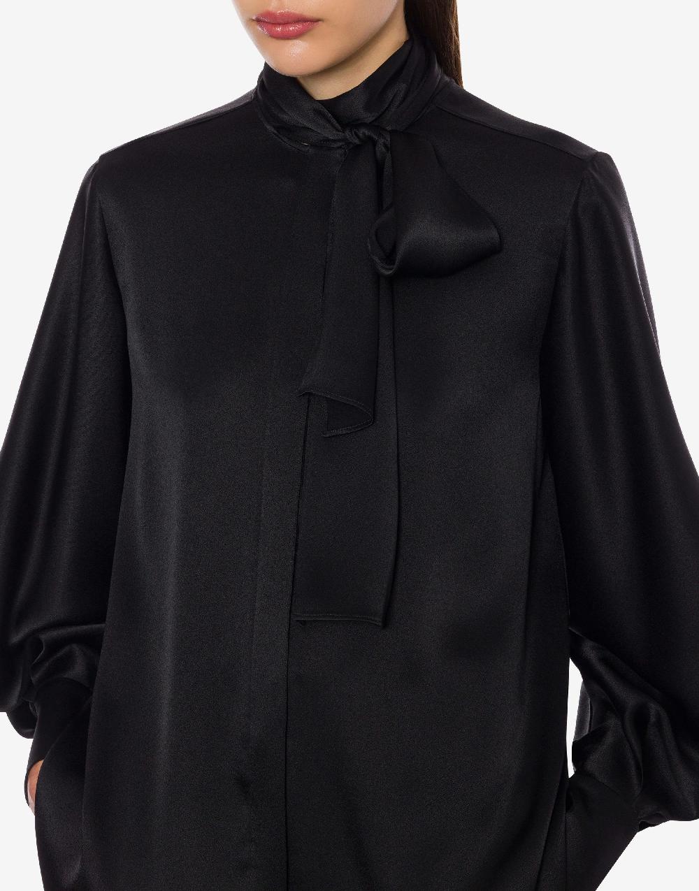 Alberta Ferretti Camicia in raso con collo lavallière Bestseller