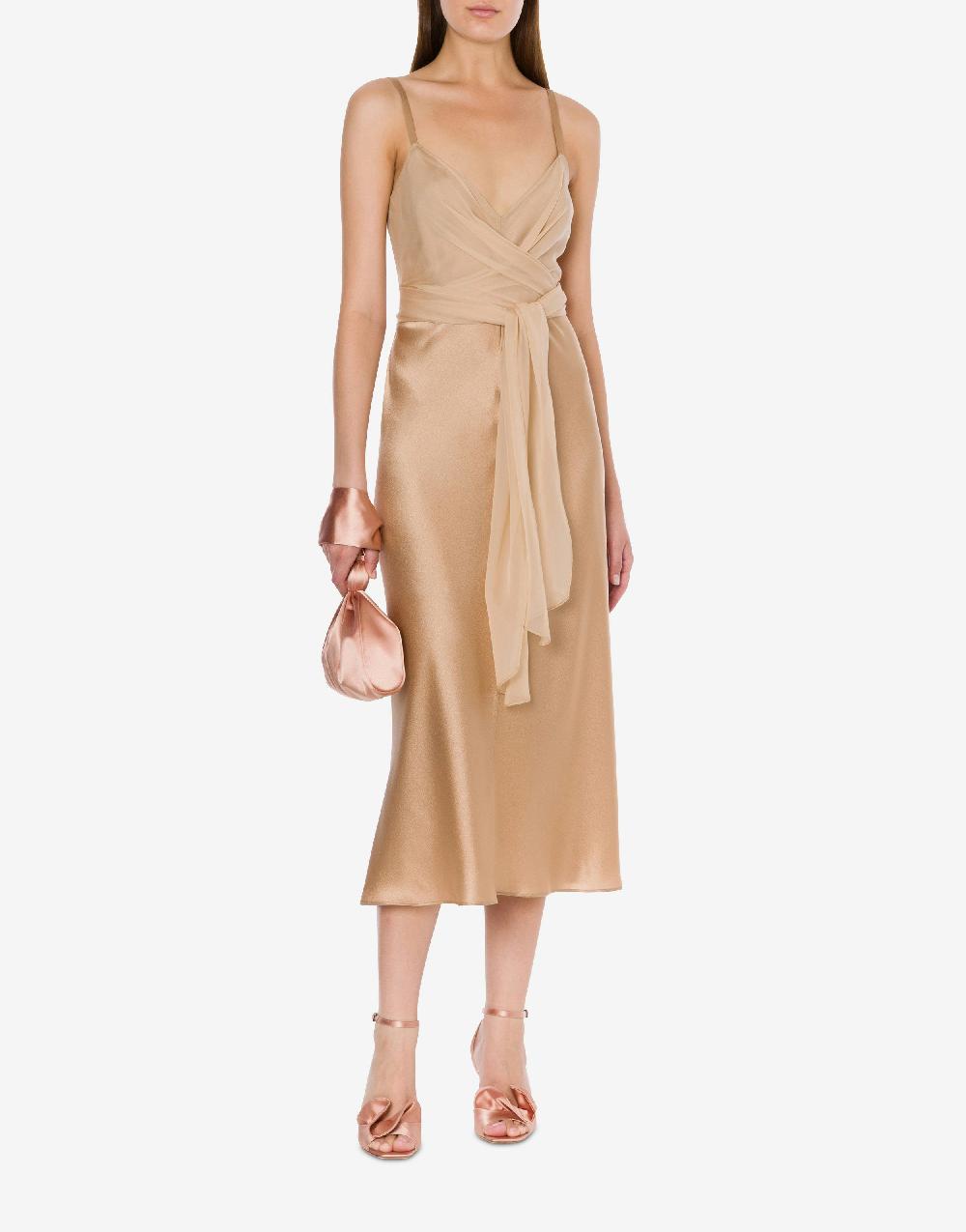 Alberta Ferretti Abito longuette in raso Offerta settimanale