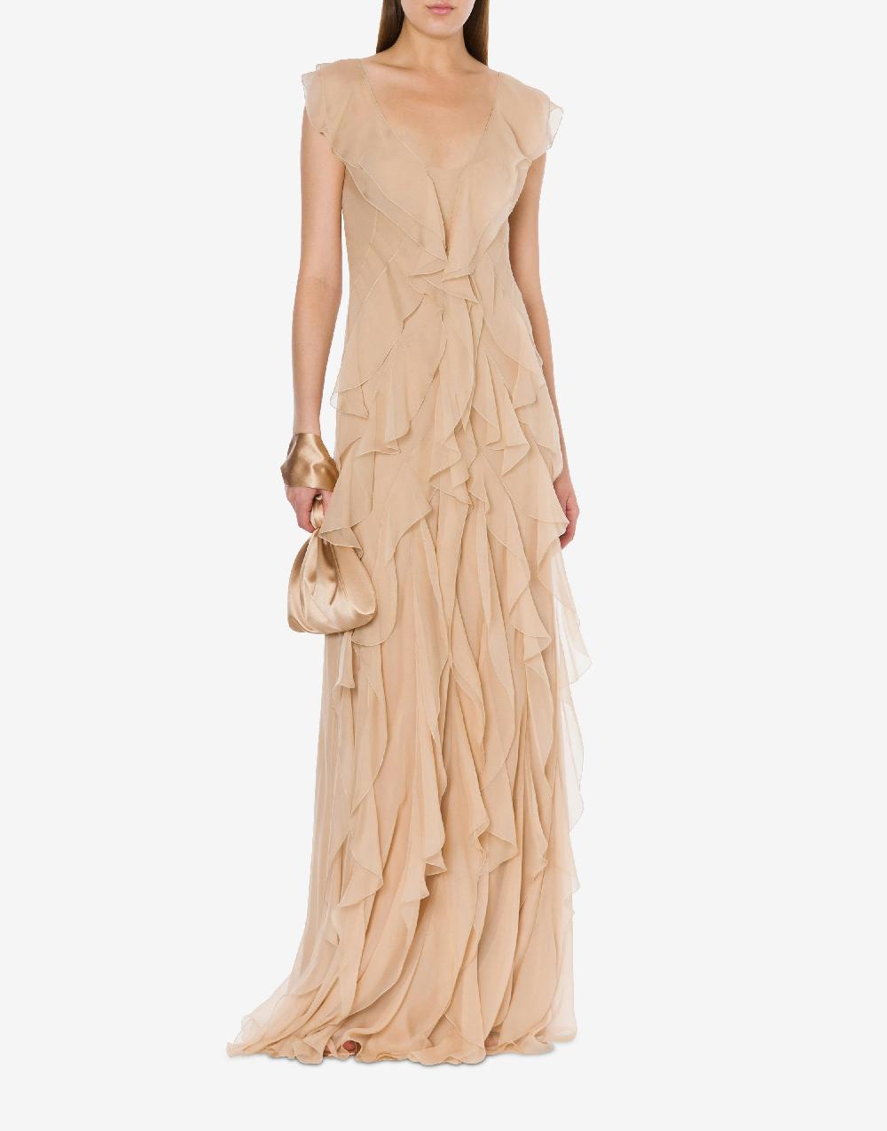 Alberta Ferretti Abito in chiffon organico Cocktail Ritorno libero