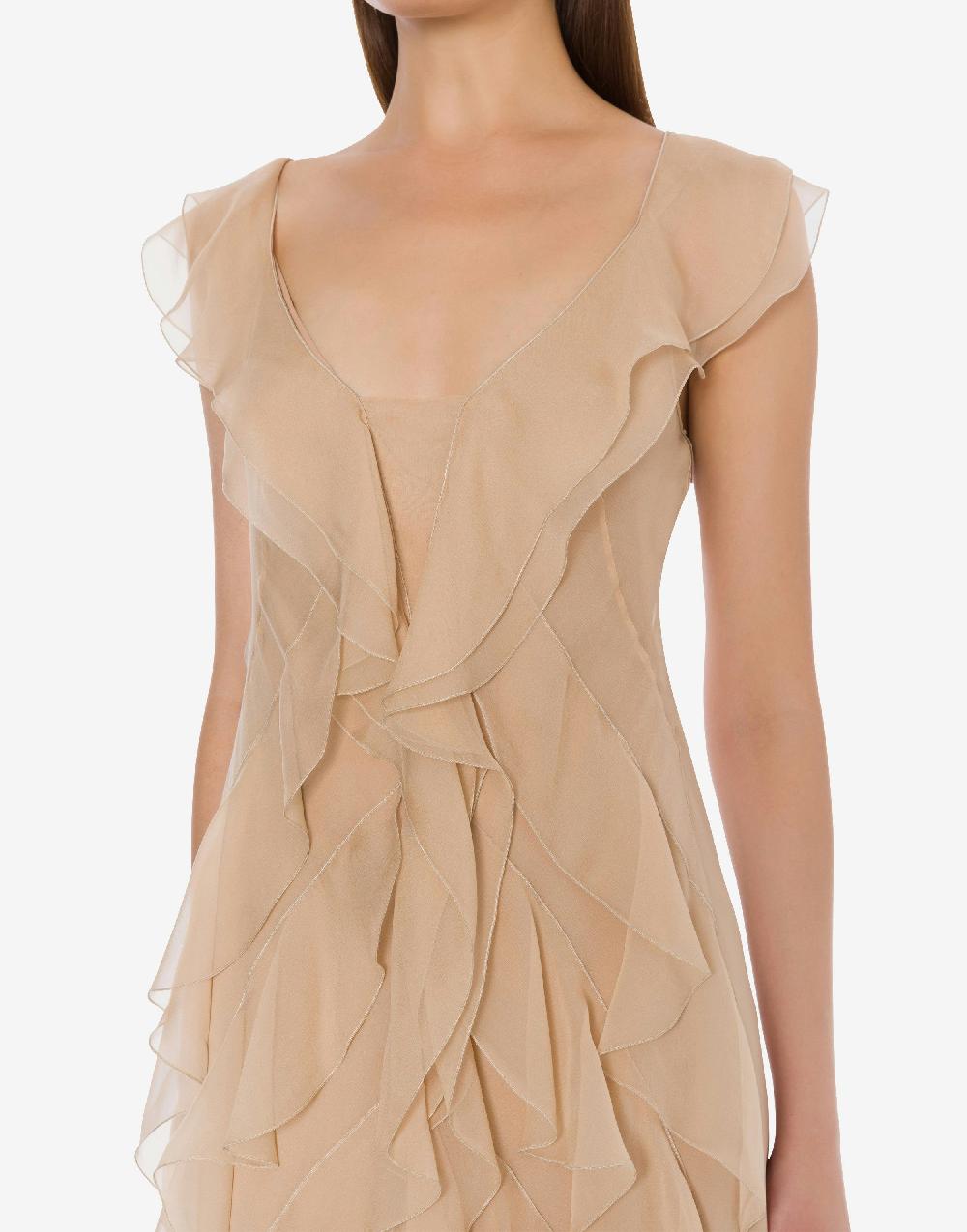 Alberta Ferretti Abito in chiffon organico Cocktail Ritorno libero