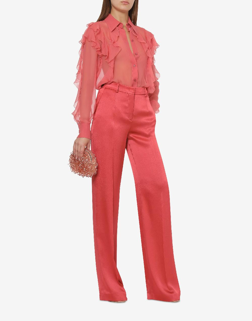 Alberta Ferretti Pantalone in raso Cocktail Fino al 50% di sconto