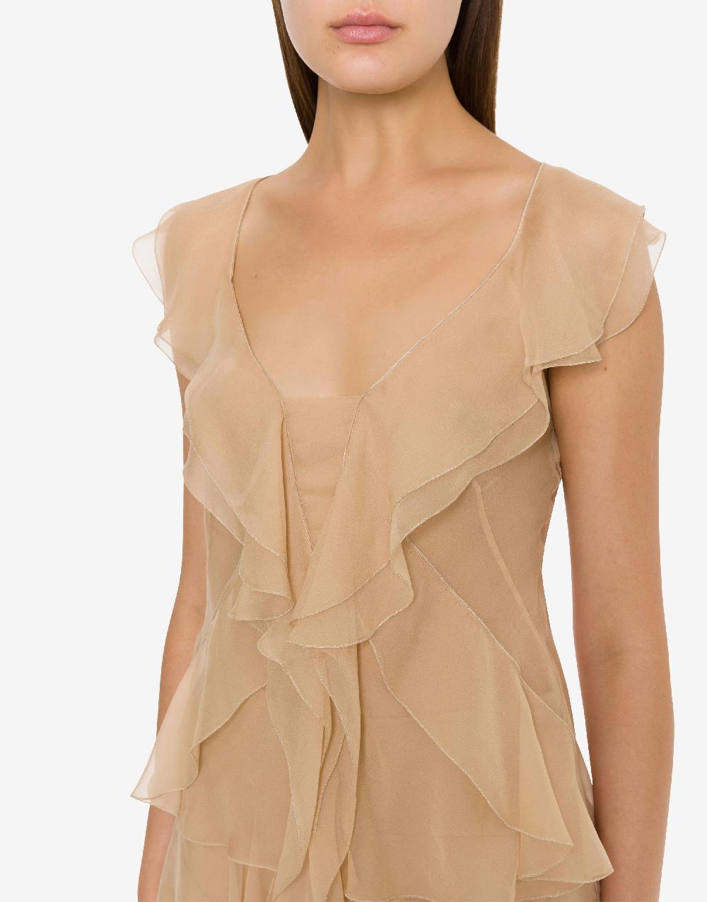 Alberta Ferretti Top in chiffon organico Super sconto