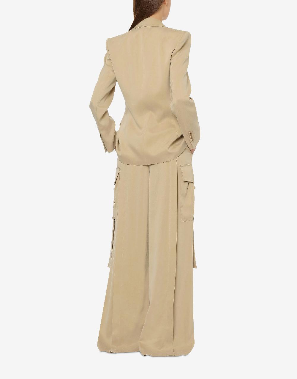 Alberta Ferretti Pantalone oversize in tela lavata Enormi sconti