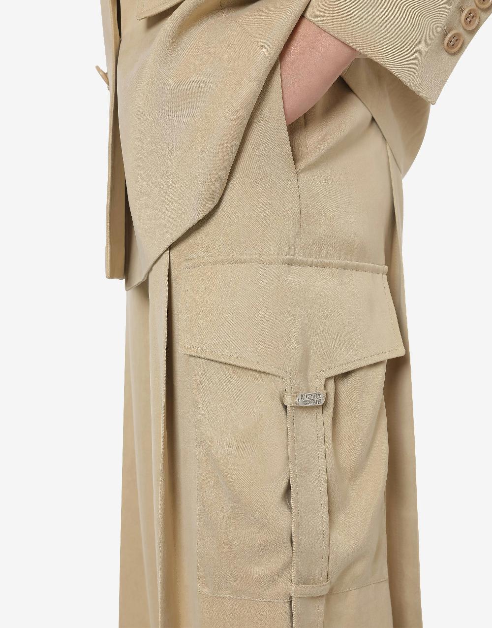 Alberta Ferretti Pantalone oversize in tela lavata Enormi sconti