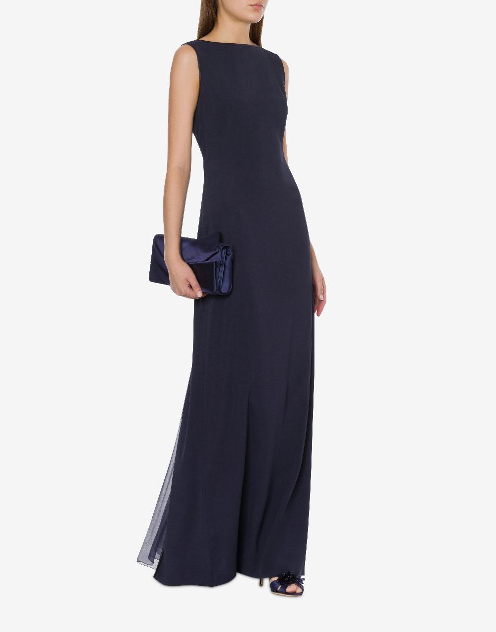 Alberta Ferretti Abito lungo in enver satin In vendita