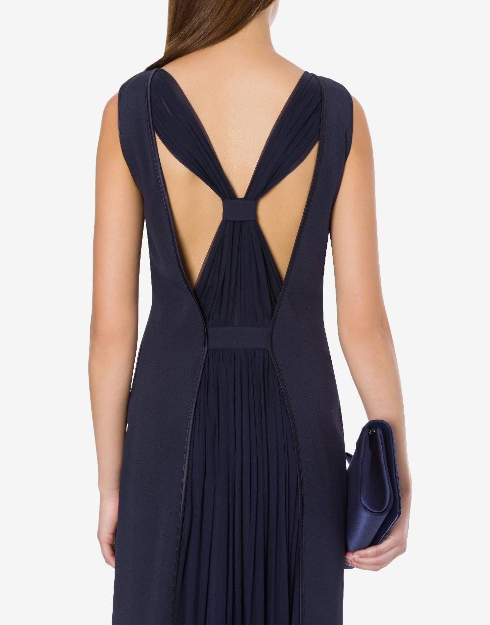 Alberta Ferretti Abito lungo in enver satin In vendita