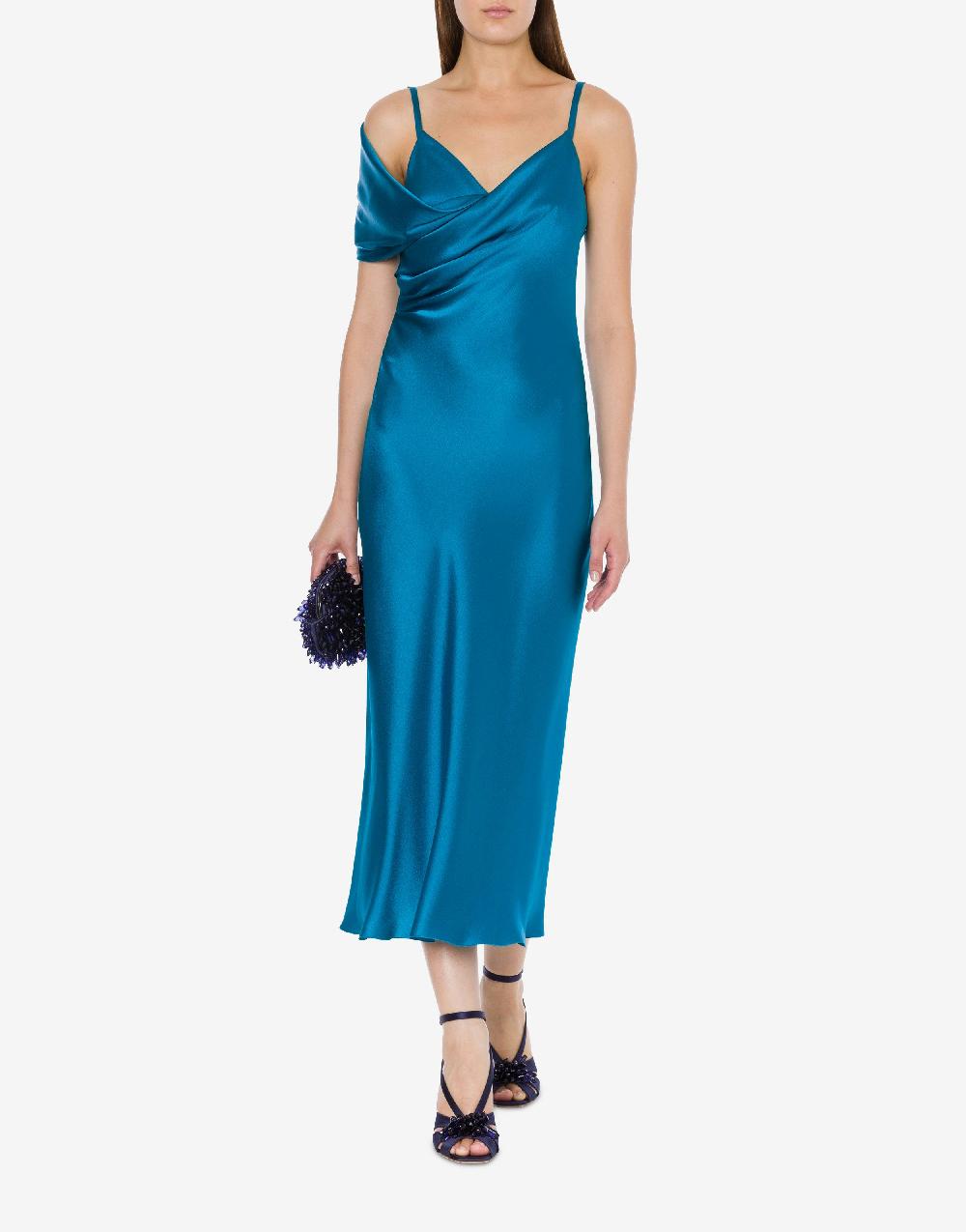 Alberta Ferretti Abito longuette in raso Cocktail Sconti questo mese